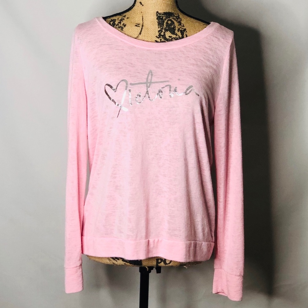 VICTORIA SECRET pink long sleeve top size Medium